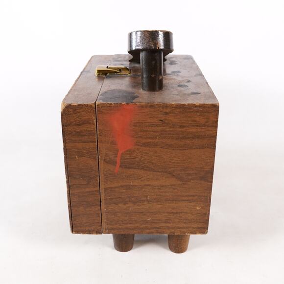 Esquire Shoe Shine Care Wood Chest Box Shoe Polish Kit Foot Rest w/ Brushes - Picture 4 of 14